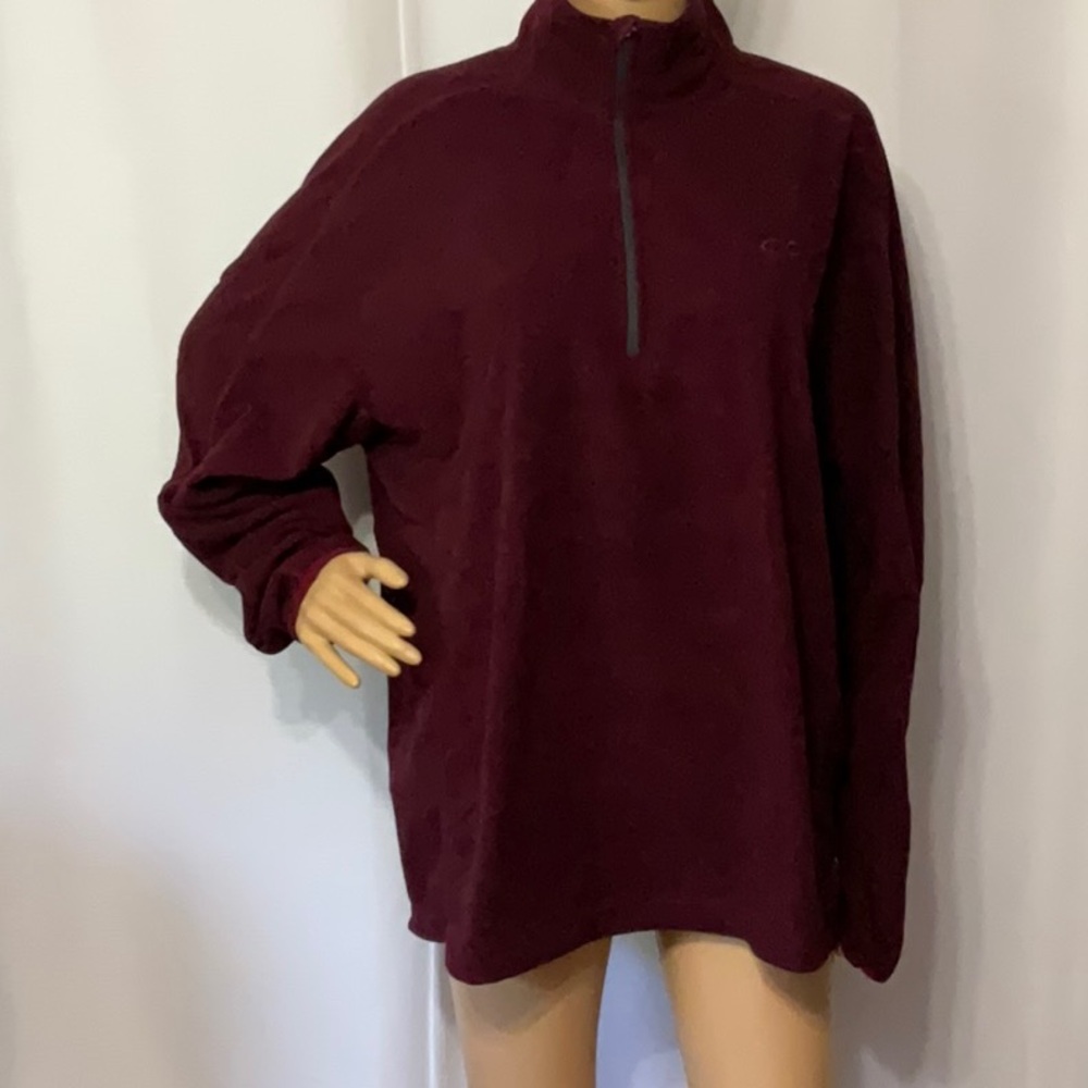 Champion Burgundy Quarter-Zip Pullover Size XL